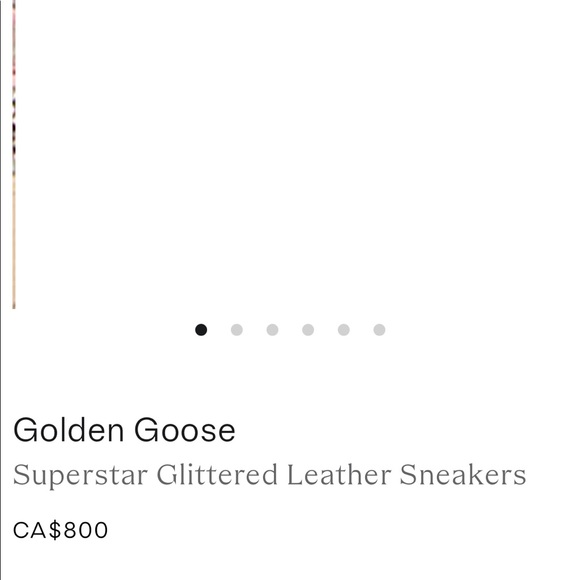 Golden Goose silver glitter sneaker with muted pink suede star - Picture 5 of 5